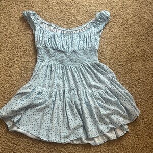 Aeropostale Light Blue Floral Mini Dress